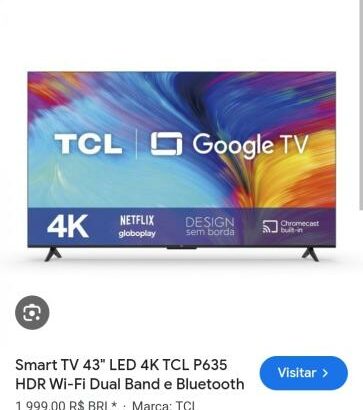 TCL 43 4k UHD SMART 43P634 SELADAS