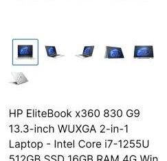 HP ELITEBOOK 830 G9 X360 13.3″ Touchsceen 2in1 Core I7-1255U 16GB 512GB SELADOS