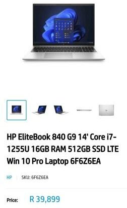 HP ELITEBOOK 840 G9 14″ Core I7-1265G7 16GB 512GB SSD SELADOS