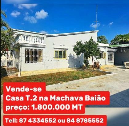 Vende-se Moradia Tipo 2 na Machava Baião