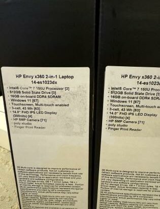 HP Envy x360 14” FHD es1023dx, Core 7 150U, 16GB Ram, 512GB SSD, Touch Screen, B&O, Fingerprint, Silver, Win11 Pro