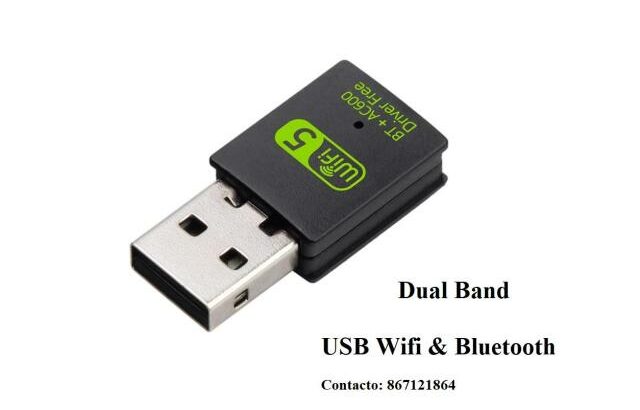 Adaptador USB WiFi & Bluetooth para PC ou Laptop