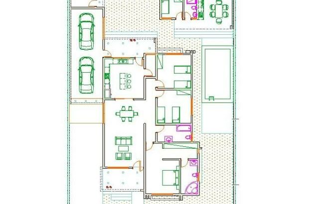 Projecto completo de casa tipo 3 para terreno 20×30