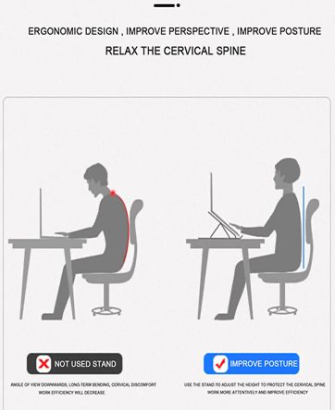 Stand Ajustável para Laptop – Ergonomia e Praticidade