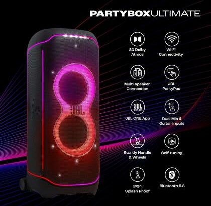 JBL partybox ULTIMATE 1100W (Nova e Selada)