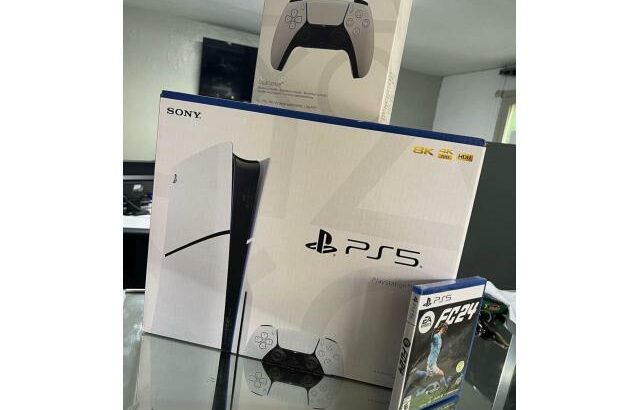 COMBO : PS5 slim 1TB SSD + 1 Joystick + 1 Jogo ( FC 24 ) Selado