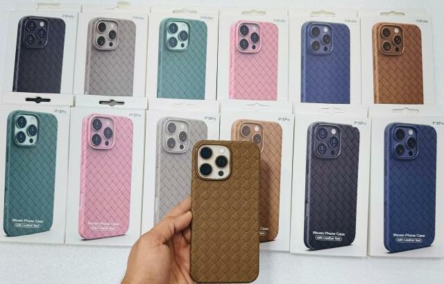 Capas para Iphone 16 Pro & 16 Pro Max Woven With Leather Feel ( Novas )