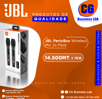 JBL PartBox Wireless Mic 2x Pack