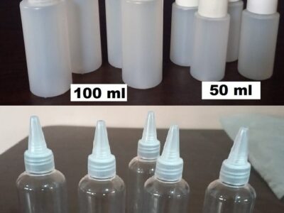 Garrafas plasticas 50 ml e 100 ml para óleos