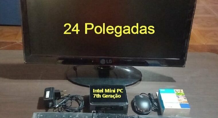 Desktop PC Intel NUC 7th Geração + Monitor 24″