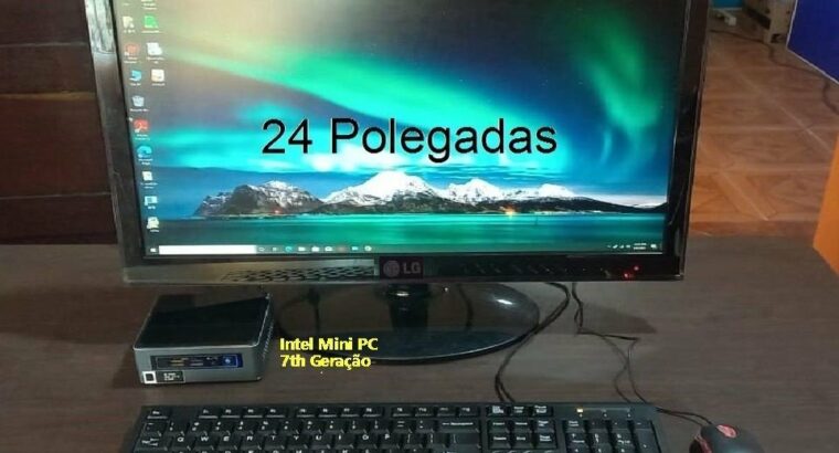 Desktop PC Intel NUC 7th Geração + Monitor 24″