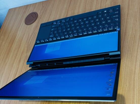 Promoção  ASUS ZenBook Duo 14 UX482  Tela Dupla TouchScreen Core i7-1195G7,2.90GHZ  16 DDR4 SDRAM  1TB SSD NVMe GeForce MX450 2 GB VRAM ScreenPad Plus