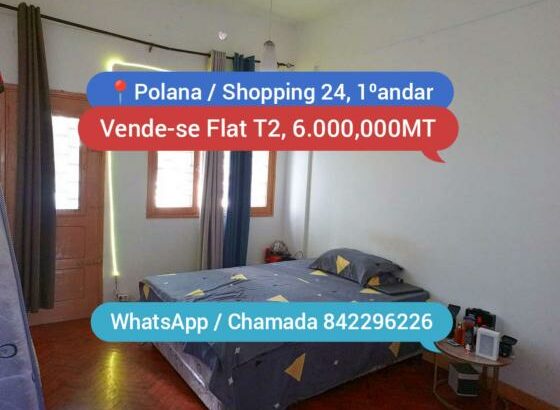 VENDO FLAT T2, 1ANDAR NA POLANA/SHOPPING 24 COM TODOS DOCUMENTOS ACUALIZADOS, VISITAS QUALQUER DIA E HORA.