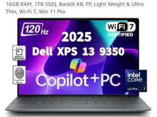 DELL XPS 13 9350 COPILOT + PC CORE ULTRA 7 155H 16GB RAM 512GB SSD 13″ WIN11 PRO SELADOS