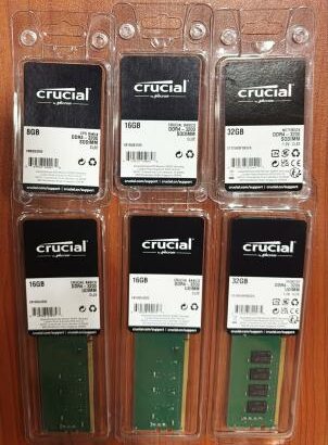 MEMÓRIA RAM 32GB DDR4 CRUCIAL PARA DESKTOP SELADAS