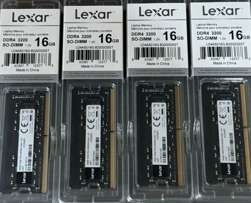 MEMÓRIA RAM PARA LAPTOP LEXAR 16GB DDR4 3200 SELADAS