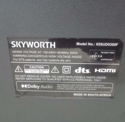 Smart Tv Android Skyworth 65” UHD 4K
