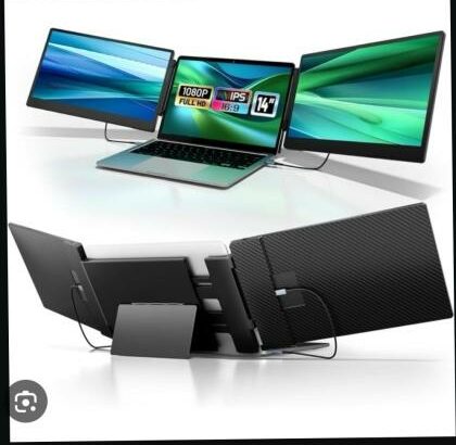 Estação de Trabalho Portátil com Telas Duplas 14” Full HD