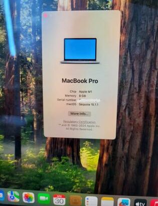 MacBook Pro 2020 M1 TouchBar 512GB SSD 8GB RAM