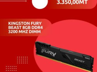 Memória RAM Kingston Fury Beast 8GB DDR4 3200 MHz DIMM