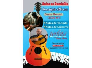 Aulas de teclado e guitarra acústica ao domicílio
