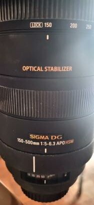 Vendo lente Sigma 150-500mm f/5-6.3 – como nova