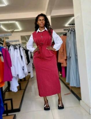 Conjunto estiloso Vestido e camisa 825354803