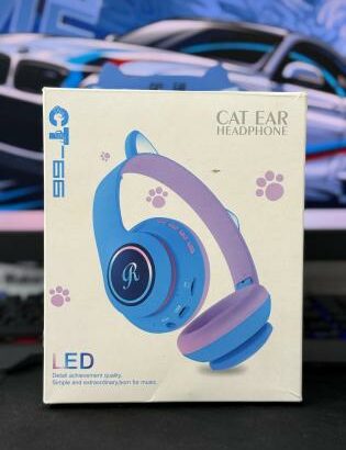 HEADPHONES CAT LED. SELADOS.  (iPhone, Samsung, JBL, Xiaomi Redmi,PS4/PS5, TV, Laptop)