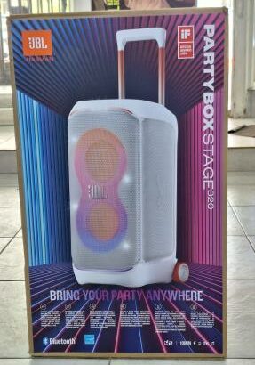 JBL PARTYBOX STAGE 320  BRANCO. NOVOS, SELADOS