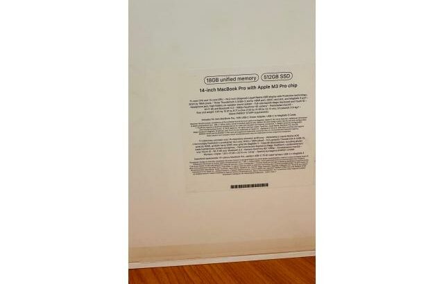 MacBook Pro M3 Pro 2024/2025, OpenBox Novinho 0KM