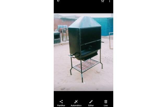 Fogão churrasqueira móvel