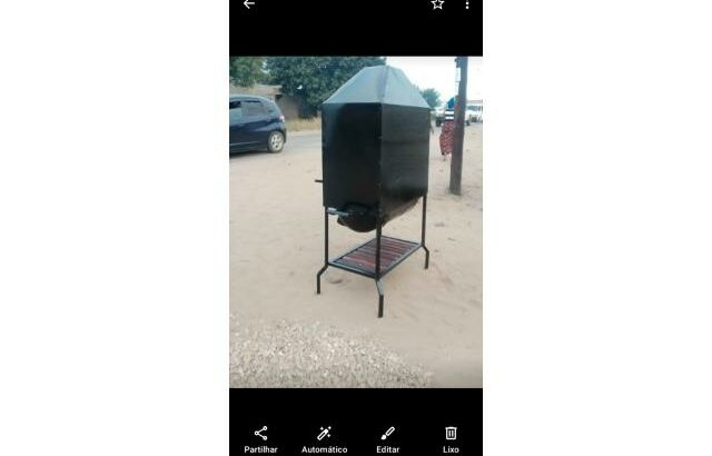 Fogão churrasqueira móvel